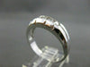 ESTATE WIDE .40CT DIAMOND 5 STONE 14KT WHITE GOLD MENS ANNIVERSARY RING #4047