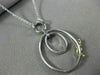 ESTATE LARGE .52CT WHITE & FANCY YELLOW DIAMOND 18K 2 TONE GOLD OVAL BOW PENDANT