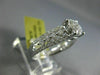 ESTATE .86CT DIAMOND 18KT WHITE GOLD 3D CLUSTER ROUND ETOILE ENGAGEMENT RING