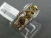 ESTATE 1.25CT MULTI COLOR DIAMOND 14KT WHITE GOLD MILGRAIN MULTI SHAPE FUN RING