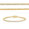 3.0CT DIAMOND 14KT YELLOW GOLD 3D CLASSIC ROUND 4 PRONG ETERNITY TENNIS BRACELET