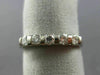 ESTATE .35CT DIAMOND 14K WHITE GOLD 5 STONE WEDDING ANNIVERSARY RING #14603
