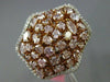 ESTATE EXTRA LARGE GIA 3.31CT DIAMONDS 18KT TWO TONE GOLD STAR CLUSTER LOVE RING