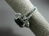 ESTATE LARGE 6.71CT DIAMOND & AAA SAPPHIRE 18KT WHITE GOLD 3D BALLERINA RING