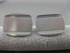 ANTIQUE LARGE 14K WHITE GOLD RECTANGLE ENGRAVABLE MONOGRAM CUFFLINKS 20MM #2091
