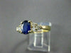 ESTATE WIDE 1.36CT DIAMOND & AAA SAPPHIRE 14KT YELLOW GOLD ENGAGEMENT RING #2450