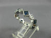 ESTATE 2CT ROUND DIAMOND & AAA SAPPHIRE 14K WHITE GOLD ETERNITY ANNIVERSARY RING
