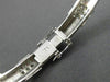 ESTATE WIDE 2.25CT DIAMOND 18KT WHITE GOLD 3D SQUARE BANGLE BRACELET #21905