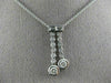 ESTATE .60CT DIAMOND 18KT WHITE GOLD 3D BEZEL JOURNEY SOLITARE FLOATING PENDANT