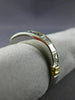 ESTATE 1.20CT DIAMOND 14KT & 18KT TWO TONE GOLD WEDDING ANNIVERSARY RING #9695