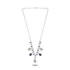 9.18CT DIAMOND & AAA SAPPHIRE 14KT WHITE GOLD 3D CHANDELIER TEAR DROP NECKLACE