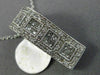 ESTATE LARGE 1.0CT ROUND & PRINCESS DIAMOND 14KT WHITE GOLD RECTANGULAR PENDANT