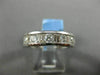 ESTATE 1.0CT DIAMOND 14KT WHITE GOLD 3D CHANNEL SEMI ETERNITY ANNIVERSARY RING