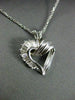 ESTATE .36CT DIAMOND 14KT WHITE GOLD FANCY FLOATING OPEN HEART PENDANT #10803