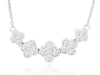 .66CT DIAMOND 14K WHITE GOLD 3D CLASSIC FLOWER GRADUATING FILIGREE LOVE NECKLACE