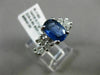 WIDE 2.38CT DIAMOND & AAA KASHMIR SAPPHIRE 14KT WHITE GOLD OVAL ENGAGEMENT RING