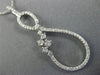 ESTATE LARGE .42CT ROUND DIAMOND 14KT WHITE GOLD 3D INFINITY FLOWER LOVE PENDANT