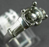 WIDE .65CT DIAMOND PLATINUM ROUND & BAGUETTE SEMI MOUNT ENGAGEMENT RING #18678