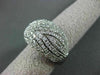ESTATE LARGE 2.75CT DIAMOND 14KT WHITE GOLD 3D LEAF DESIGN COCKTAIL RING #22457