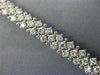 ESTATE WIDE 4.34CT DIAMOND 14KT WHITE GOLD 3D MULTI ROW CLASSIC TENNIS BRACELET