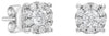 .47CT DIAMOND 14K WHITE GOLD ROUND CLASSIC SOLITAIRE HALO FILIGREE STUD EARRINGS