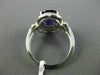 ESTATE LARGE 3.53CT DIAMOND & AMETHYST 14KT WHITE GOLD 3D HALO ENGAGEMENT RING