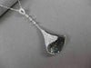 ESTATE 1.25CT BLACK & WHITE DIAMOND 14KT WHITE GOLD FLOATING 3D PENDANT & CHAIN