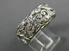 ESTATE WIDE 1.0CT DIAMOND PLATINUM 3D FILIGREE ETERNITY WEDDING ANNIVERSARY RING