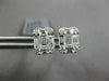 .97CT DIAMOND 18KT WHITE GOLD 3D ROUND & BAGUETTE INVISIBLE SQUARE STUD EARRINGS