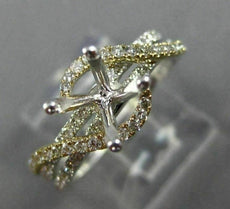 ESTATE .50CT DIAMOND 14K WHITE & YELLOW GOLD INFINITY SEMI MOUNT ENGAGEMENT RING