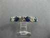 2.81CT DIAMOND & AAA SAPPHIRE 14K WHITE GOLD ETERNITY WEDDING ANNIVERSARY RING
