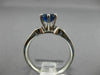 ESTATE 1.54CT DIAMOND & AAA SAPPHIRE 18KT WHITE GOLD 3D ENGAGEMENT RING #26393