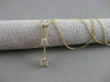 ESTATE .67CT DIAMOND 14K GOLD PAST PRESENT FUTURE 3 STONE PENDANT 16" VVS #13089