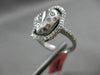 ESTATE LARGE .65CT DIAMOND 18KT WHITE GOLD 3D NUGGET HALO MATTE & SHINY FUN RING
