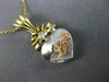 ESTATE .05CT DIAMOND 14KT WHITE YELLOW & ROSE GOLD 3D LOVE HEART PENDANT #17515