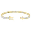 ESTATE 9.0CT DIAMOND 14KT YELLOW GOLD 3D CLASSIC ROUND TENNIS BRACELET
