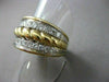 ESTATE WIDE 1.25CT DIAMOND 18KT W&Y GOLD ROPE DESIGN RING E/F VVS AMAZING #22263