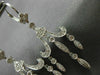 ANTIQUE LONG .50CT DIAMOND 14KT WHITE GOLD 3D FILIGREE HANGING EARRINGS #19857