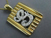 ESTATE .30CT DIAMOND 14KT WHITE & YELLOW GOLD "G" INITIAL SHIELD PENDANT #17157