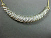 ESTATE 1.0CT DIAMOND 14KT YELLOW GOLD 3D MULTI ROW WAVE SEMI CIRCLE NECKLACE