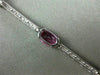 ESTATE 6.46CT DIAMOND & PINK SAPPHIRE 18KT WHITE GOLD SEMI BEZEL TENNIS BRACELET
