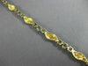 ESTATE .55CT DIAMOND 14KT WHITE YELLOW GOLD 3D CLASSIC BEZEL BRACELET #21829