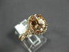 ESTATE LARGE 2.90CT DIAMOND & AAA MORGANITE 14KT ROSE GOLD OVAL ENGAGEMENT RING