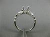 ESTATE .14CT DIAMOND 14KT WHITE GOLD 3D FLOWER LEAF SEMI MOUNT ENGAGEMENT RING