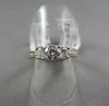 ESTATE 1.0CT 14KT WHITE & YELLOW GOLD PAST PRESENT FUTURE MILGRAIN DIAMOND RING
