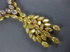 LARGE 27.42CT MULTI COLOR DIAMOND 18KT TRI COLOR GOLD MULTI LEAF TENNIS NECKLACE