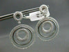 ESTATE LARGE 1.98CT DIAMOND 14KT WHITE GOLD CIRCLE OF LIFE HANGING EARRINGS