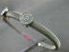 ESTATE .60CT DIAMOND 14KT WHITE GOLD 3D CIRCULAR MESH FLEXIBLE BANGLE BRACELET