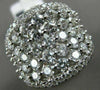 ESTATE LARGE 3.0CT DIAMOND 14KT WHITE GOLD ETOILE FILIGREE CLUSTER LOVE RING