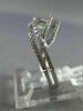 ESTATE .37CT DIAMOND 18KT WHITE GOLD MULTI ROW INFINITY SEMI ETERNITY LOVE RING